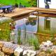 Schwimmteich mit abgetrenntem Säuberungsbereich