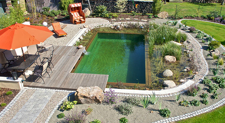 Fahrers Gärten und Schwimmteiche